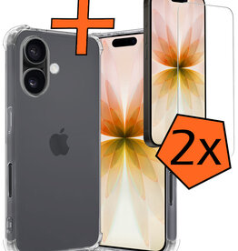 Nomfy Nomfy iPhone 17 Hoesje Shockproof Met 2x Screenprotector Met Dichte Notch