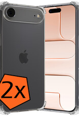 Nomfy Nomfy iPhone Air Hoesje Shockproof - Transparant - 2 PACK