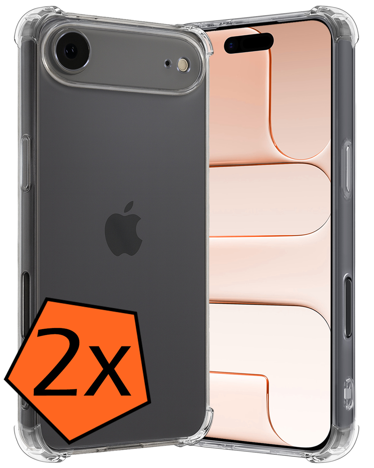 Nomfy Nomfy iPhone Air Hoesje Shockproof - Transparant - 2 PACK