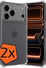 Nomfy Nomfy iPhone 17 Pro Hoesje Shockproof - Transparant - 2 PACK