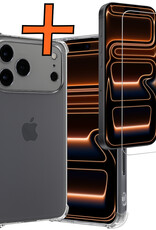 Nomfy Nomfy iPhone 17 Pro Hoesje Shockproof Met Screenprotector Met Dichte Notch