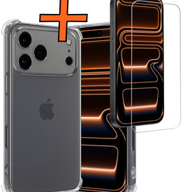 Nomfy Nomfy iPhone 17 Pro Hoesje Shockproof Met Screenprotector Met Dichte Notch