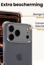 Nomfy Nomfy iPhone 17 Pro Hoesje Shockproof Met Screenprotector Met Dichte Notch