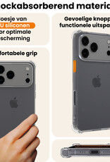 Nomfy Nomfy iPhone 17 Pro Hoesje Shockproof Met Screenprotector Met Dichte Notch