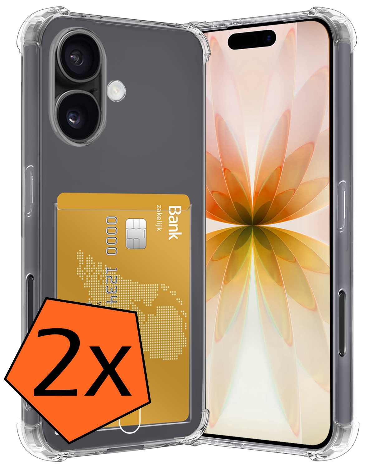 Nomfy Nomfy iPhone 17 Hoesje Pashouder - 2 PACK