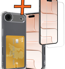 Nomfy Nomfy iPhone Air Hoesje Pashouder Met Screenprotector