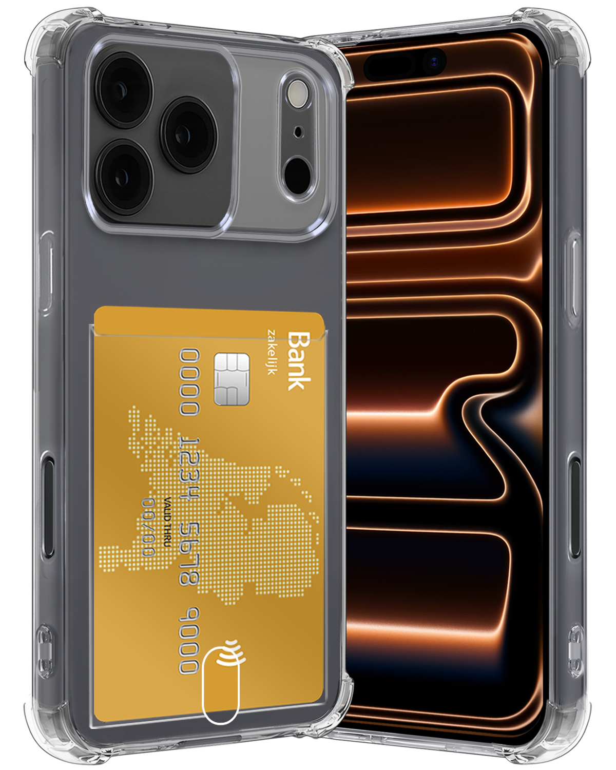 Nomfy Nomfy iPhone 17 Pro Hoesje Pashouder