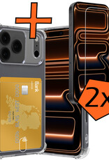 Nomfy Nomfy iPhone 17 Pro Hoesje Pashouder Met 2x Screenprotector