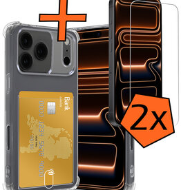 Nomfy Nomfy iPhone 17 Pro Hoesje Pashouder Met 2x Screenprotector