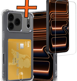 Nomfy Nomfy iPhone 17 Pro Max Hoesje Pashouder Met Screenprotector