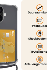 Nomfy Nomfy iPhone 17 Hoesje Pashouder met Koord