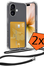 Nomfy Nomfy iPhone 17 Hoesje Pashouder met Koord - 2 PACK