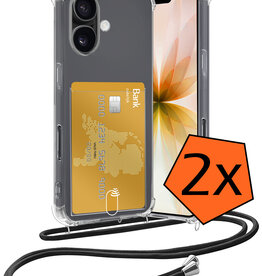 Nomfy Nomfy iPhone 17 Hoesje Pashouder met Koord - 2 PACK