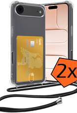 Nomfy Nomfy iPhone Air Hoesje Pashouder met Koord - 2 PACK