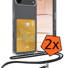 Nomfy Nomfy iPhone Air Hoesje Pashouder met Koord - 2 PACK