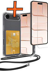 Nomfy Nomfy iPhone Air Hoesje Pashouder met Koord Met Screenprotector