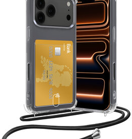 Nomfy Nomfy iPhone 17 Pro Max Hoesje Pashouder met Koord