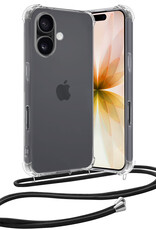 Nomfy Nomfy iPhone 17 Hoesje Transparant Shockproof Met Zwart Koord
