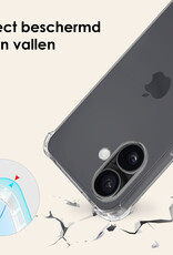 Nomfy Nomfy iPhone 17 Hoesje Transparant Shockproof Met Zwart Koord