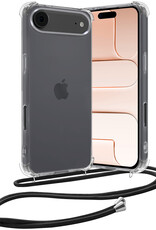 Nomfy Nomfy iPhone Air Hoesje Transparant Shockproof Met Zwart Koord