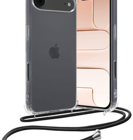 Nomfy Nomfy iPhone Air Hoesje Transparant Shockproof Met Zwart Koord