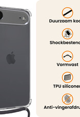 Nomfy Nomfy iPhone Air Hoesje Transparant Shockproof Met Zwart Koord