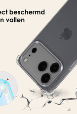 Nomfy Nomfy iPhone 17 Pro Max Hoesje Transparant Shockproof Met Zwart Koord