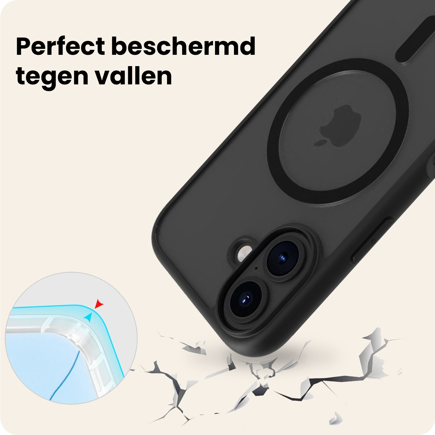 Nomfy Nomfy iPhone 17 Magsafe Hoesje - Zwart - 2 PACK