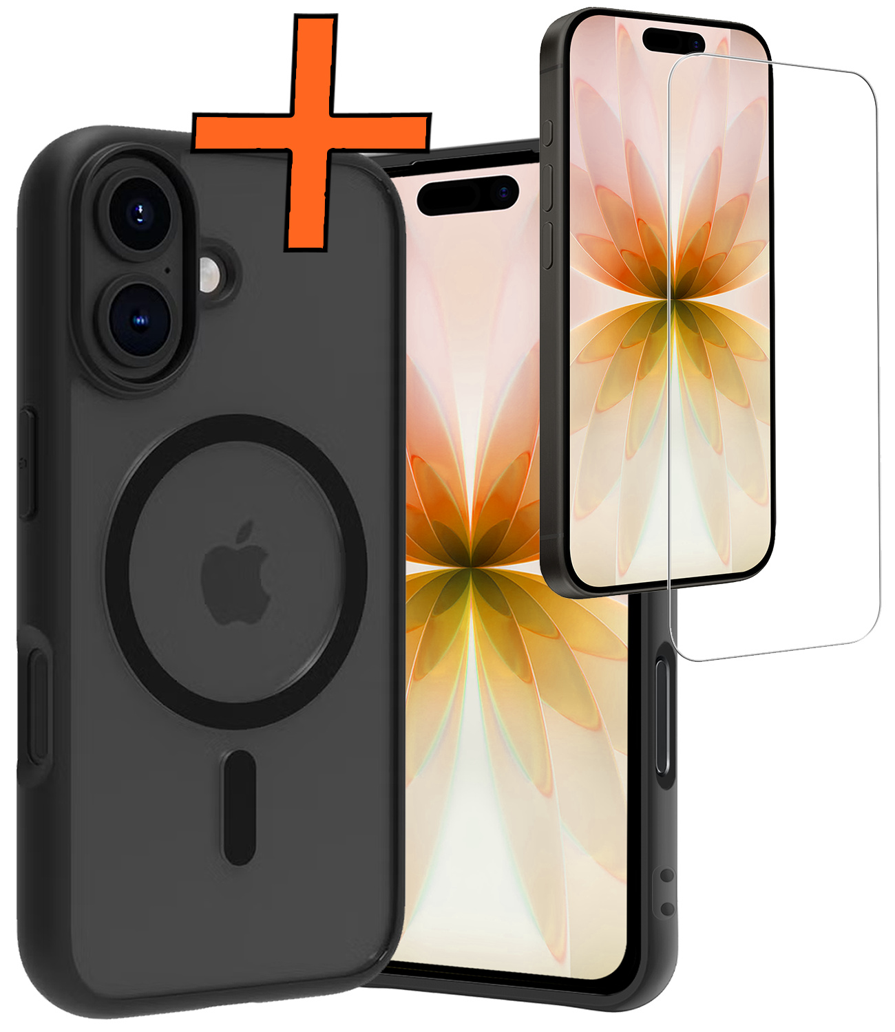 Nomfy Nomfy iPhone 17 Magsafe Hoesje Zwart Met Screenprotector