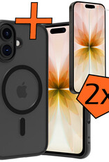 Nomfy Nomfy iPhone 17 Magsafe Hoesje Zwart Met 2x Screenprotector