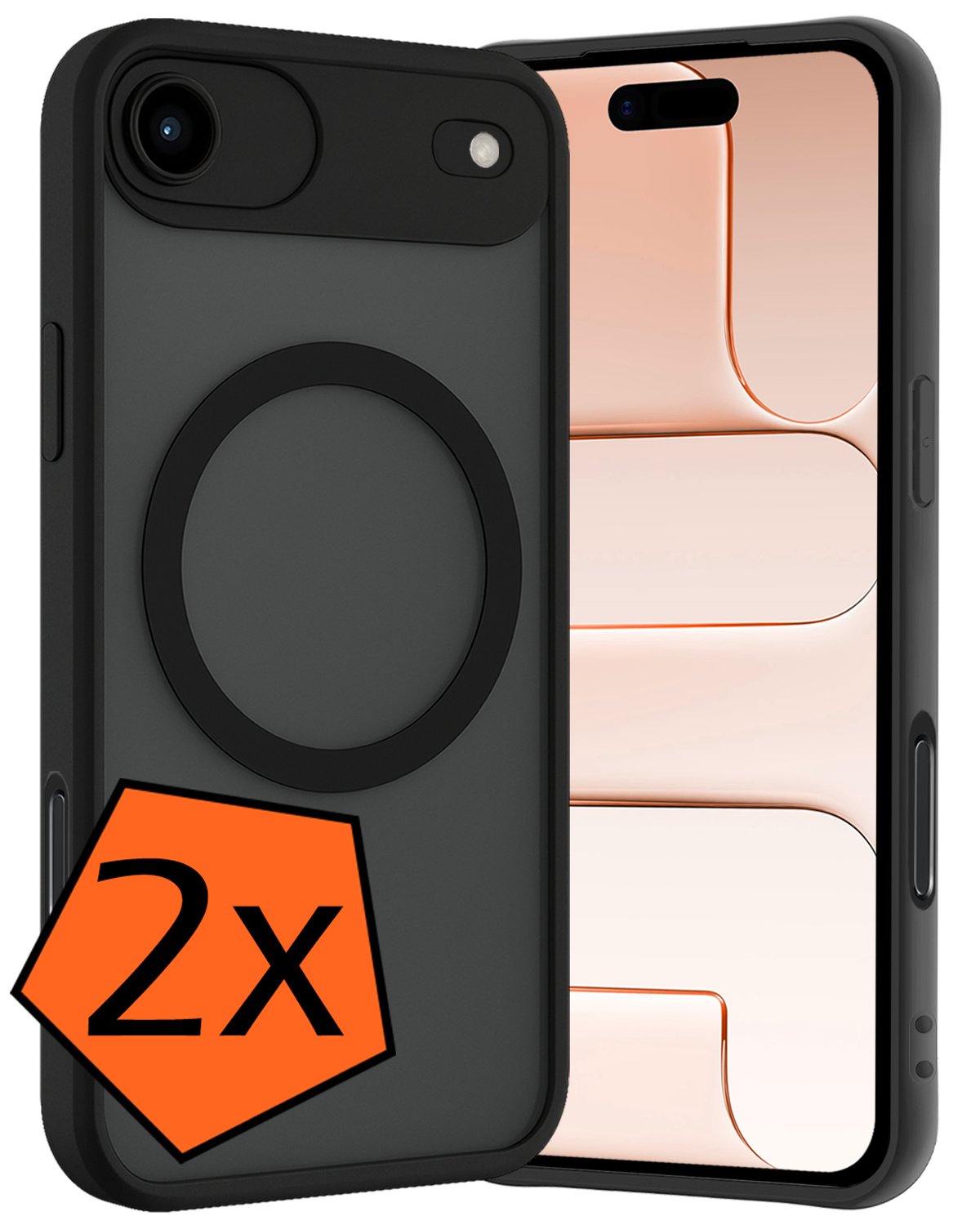 Nomfy Nomfy iPhone Air Magsafe Hoesje - Zwart - 2 PACK