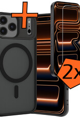 Nomfy Nomfy iPhone 17 Pro Magsafe Hoesje Zwart Met 2x Screenprotector