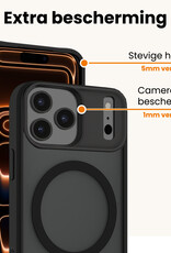Nomfy Nomfy iPhone 17 Pro Magsafe Hoesje Zwart Met 2x Screenprotector