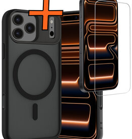 Nomfy Nomfy iPhone 17 Pro Max Magsafe Hoesje Zwart Met Screenprotector