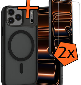 Nomfy Nomfy iPhone 17 Pro Max Magsafe Hoesje Zwart Met 2x Screenprotector