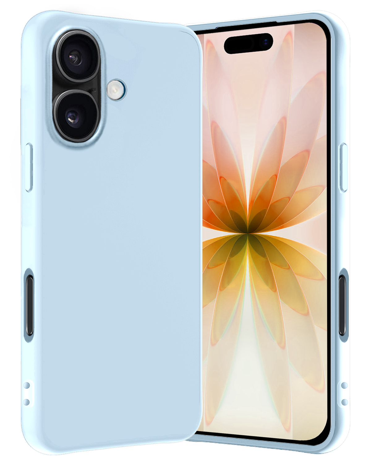 Nomfy Nomfy iPhone 17 Hoesje Siliconen - Lichtblauw