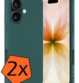 Nomfy Nomfy iPhone 17 Hoesje Siliconen - Donkergroen - 2 PACK