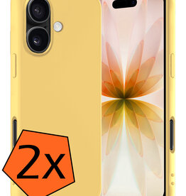 Nomfy Nomfy iPhone 17 Hoesje Siliconen - Geel - 2 PACK