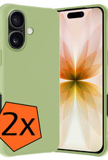 Nomfy Nomfy iPhone 17 Hoesje Siliconen - Groen - 2 PACK