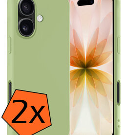Nomfy Nomfy iPhone 17 Hoesje Siliconen - Groen - 2 PACK