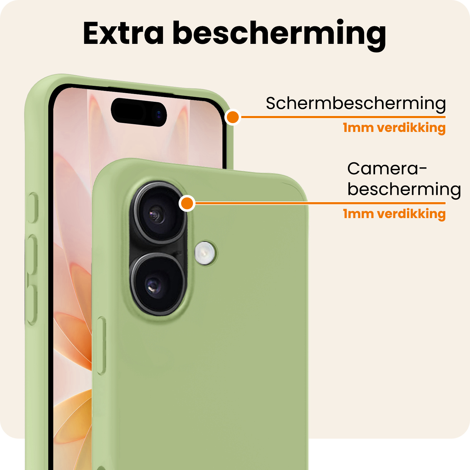 Nomfy Nomfy iPhone 17 Hoesje Siliconen - Groen - 2 PACK