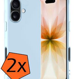 Nomfy Nomfy iPhone 17 Hoesje Siliconen - Lichtblauw - 2 PACK