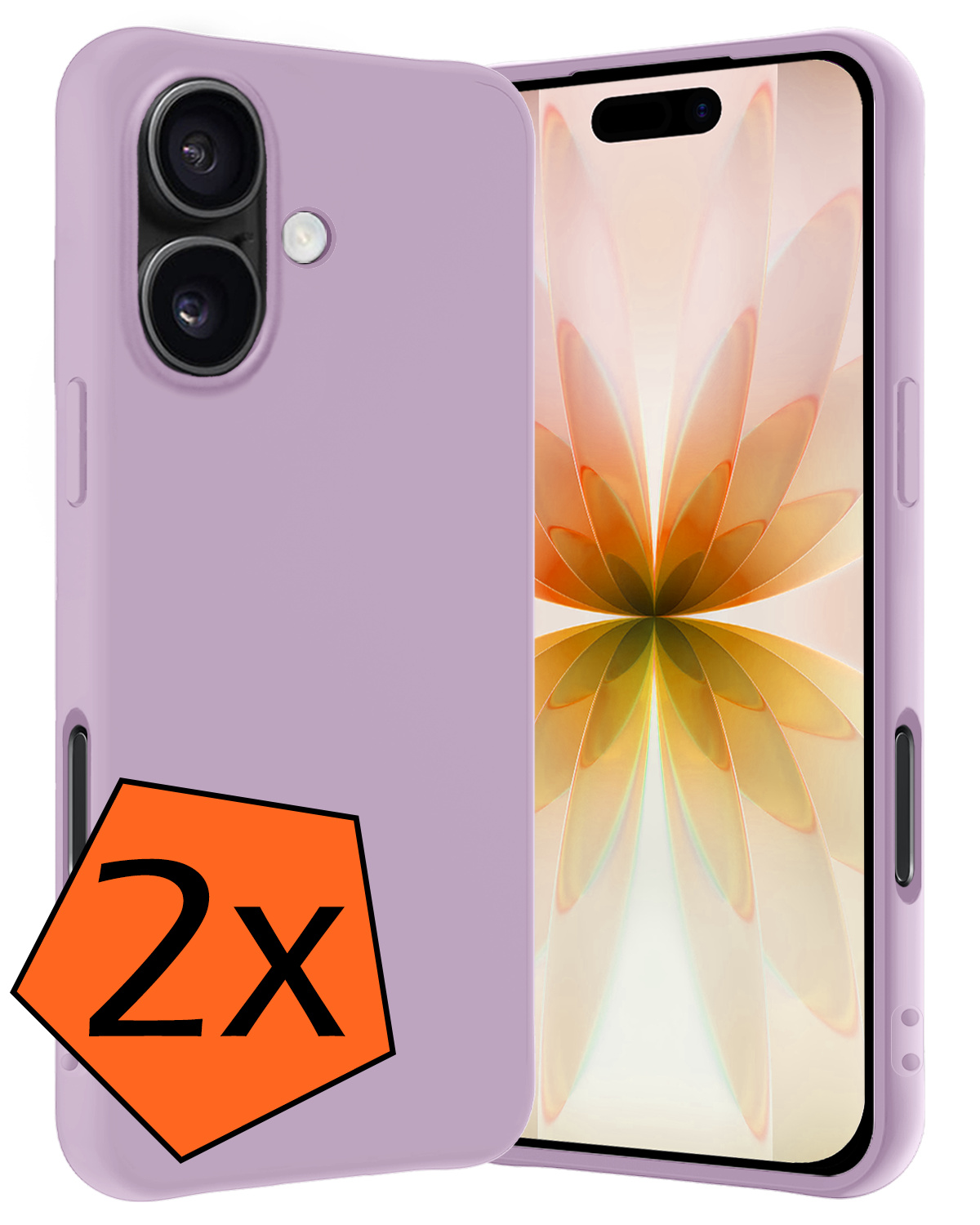 Nomfy Nomfy iPhone 17 Hoesje Siliconen - Lila - 2 PACK