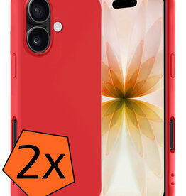 Nomfy Nomfy iPhone 17 Hoesje Siliconen - Rood - 2 PACK