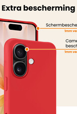 Nomfy Nomfy iPhone 17 Hoesje Siliconen - Rood - 2 PACK