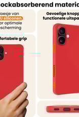 Nomfy Nomfy iPhone 17 Hoesje Siliconen - Rood - 2 PACK