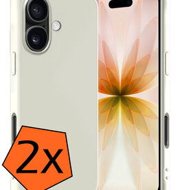 Nomfy Nomfy iPhone 17 Hoesje Siliconen - Wit - 2 PACK