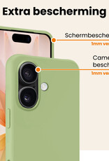 Nomfy Nomfy iPhone 17 Hoesje Siliconen Met Screenprotector Met Dichte Notch - Groen