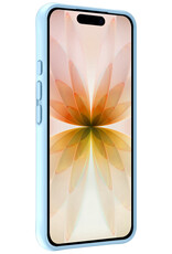 Nomfy Nomfy iPhone 17 Hoesje Siliconen Met Screenprotector Met Dichte Notch - Lichtblauw