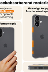 Nomfy Nomfy iPhone 17 Hoesje Siliconen Met Screenprotector Met Dichte Notch - Transparant